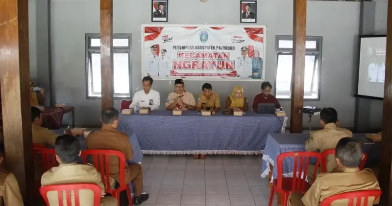 Sosialisasi desa Hebat di Kecamatan Ngrayun. foto/kompng