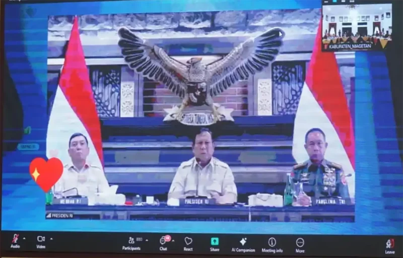 Bupati Magetan ikuti zoom Presiden Prabowo