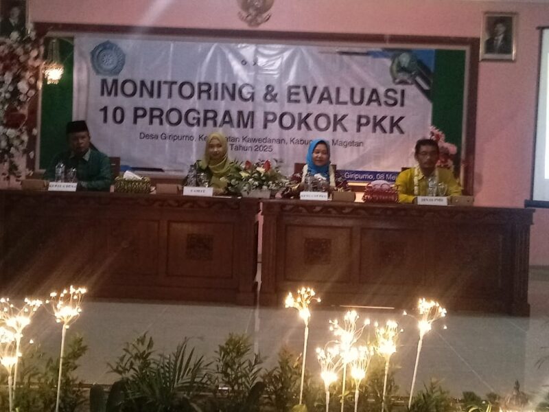 Tim monitoring 10 program pokok PKK di Desa Giripurno./foto/sgat
